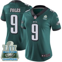 Nike Philadelphia Eagles #9 Nick Foles Midnight Green Team Color Super Bowl LII Champions Women's Stitched NFL Vapor Untouchable Limited Jersey