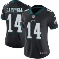 Nike Philadelphia Eagles #14 Kenneth Gainwell Black Alternate Women's Stitched NFL Vapor Untouchable Limited Jersey