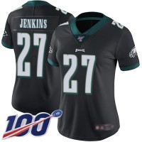 Nike Philadelphia Eagles #27 Malcolm Jenkins Black Alternate Women's Stitched NFL 100th Season Vapor Limited Jersey