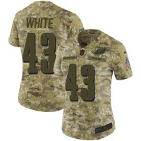 Nike Philadelphia Eagles #43 Kyzir White Camo Women's Stitched NFL Limited 2018 Salute To Service Jersey