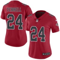 Nike Atlanta Falcons #24 A.J. Terrell Red Women's Stitched NFL Limited Rush Jersey