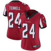 Nike Atlanta Falcons #24 A.J. Terrell Red Team Color Women's Stitched NFL Vapor Untouchable Limited Jersey