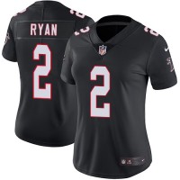 Nike Atlanta Falcons #2 Matt Ryan Black Alternate Women's Stitched NFL Vapor Untouchable Limited Jersey
