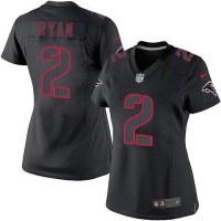 Nike Atlanta Falcons #2 Matt Ryan Black Impact Women's Stitched NFL Limited Jersey