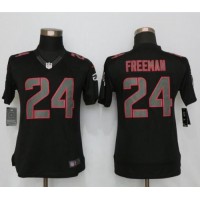 Nike Atlanta Falcons #24 Devonta Freeman Black Impact Women's Stitched NFL Limited Jersey