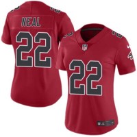 Nike Atlanta Falcons #22 Keanu Neal Red Women's Stitched NFL Limited Rush Jersey