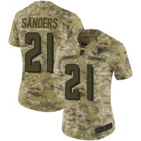 Nike Atlanta Falcons #21 Deion Sanders Camo Women's Stitched NFL Limited 2018 Salute to Service Jersey