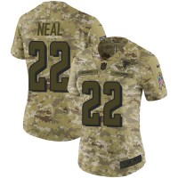 Nike Atlanta Falcons #22 Keanu Neal Camo Women's Stitched NFL Limited 2018 Salute to Service Jersey