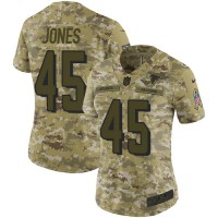Nike Atlanta Falcons #45 Deion Jones Camo Women's Stitched NFL Limited 2018 Salute to Service Jersey