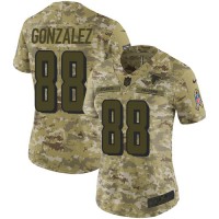 Nike Atlanta Falcons #88 Tony Gonzalez Camo Women's Stitched NFL Limited 2018 Salute to Service Jersey