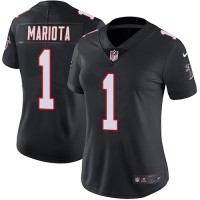 Nike Atlanta Falcons #1 Marcus Mariota Black Alternate Stitched Women's NFL Vapor Untouchable Limited Jersey