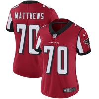 Nike Atlanta Falcons #70 Jake Matthews Red Team Color Women's Stitched NFL Vapor Untouchable Limited Jersey