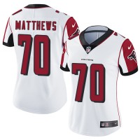 Nike Atlanta Falcons #70 Jake Matthews White Women's Stitched NFL Vapor Untouchable Limited Jersey