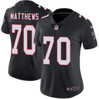 Nike Atlanta Falcons #70 Jake Matthews Black Alternate Women's Stitched NFL Vapor Untouchable Limited Jersey
