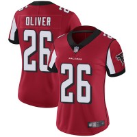Nike Atlanta Falcons #26 Isaiah Oliver Red Team Color Women's Stitched NFL Vapor Untouchable Limited Jersey