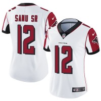 Nike Atlanta Falcons #12 Mohamed Sanu Sr White Women's Stitched NFL Vapor Untouchable Limited Jersey