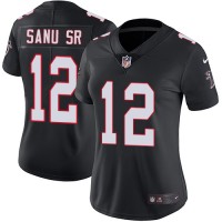 Nike Atlanta Falcons #12 Mohamed Sanu Sr Black Alternate Women's Stitched NFL Vapor Untouchable Limited Jersey