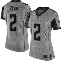 Nike Atlanta Falcons #2 Matt Ryan Gray Women's Stitched NFL Limited Gridiron Gray Jersey
