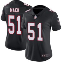 Nike Atlanta Falcons #51 Alex Mack Black Alternate Women's Stitched NFL Vapor Untouchable Limited Jersey