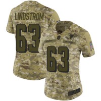 Nike Atlanta Falcons #63 Chris Lindstrom Camo Women's Stitched NFL Limited 2018 Salute to Service Jersey