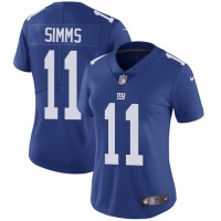 Nike New York Giants #11 Phil Simms Royal Blue Team Color Women's Stitched NFL Vapor Untouchable Limited Jersey