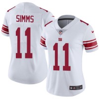 Nike New York Giants #11 Phil Simms White Women's Stitched NFL Vapor Untouchable Limited Jersey
