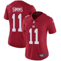 Nike New York Giants #11 Phil Simms Red Alternate Women's Stitched NFL Vapor Untouchable Limited Jersey
