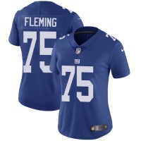 Nike New York Giants #75 Cameron Fleming Royal Blue Team Color Women's Stitched NFL Vapor Untouchable Limited Jersey
