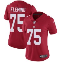 Nike New York Giants #75 Cameron Fleming Red Alternate Women's Stitched NFL Vapor Untouchable Limited Jersey