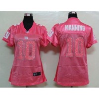 Nike New York Giants #10 Eli Manning Pink Sweetheart Women's NFL Game Jersey