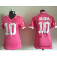Nike New York Giants #10 Eli Manning Pink Women's Stitched NFL Elite Bubble Gum Jersey
