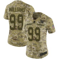 Nike New York Giants #99 Leonard Williams Camo Women's Stitched NFL Limited 2018 Salute To Service Jersey