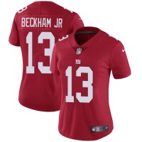 Nike New York Giants #13 Odell Beckham Jr Red Alternate Women's Stitched NFL Vapor Untouchable Limited Jersey