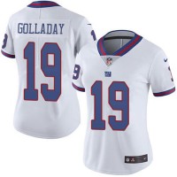 Nike New York Giants #19 Kenny Golladay White Women's Stitched NFL Limited Rush Jersey