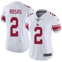 Nike New York Giants #2 Aldrick Rosas White Women's Stitched NFL Vapor Untouchable Limited Jersey