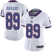 Nike New York Giants #89 Mark Bavaro White Women's Stitched NFL Limited Rush Jersey
