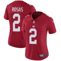 Nike New York Giants #2 Aldrick Rosas Red Alternate Women's Stitched NFL Vapor Untouchable Limited Jersey