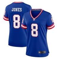 New York New York Giants #8 Daniel Jones Royal Women's Nike Classic Player Game Jersey