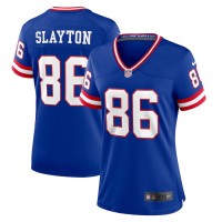 New York New York Giants #86 Darius Slayton Royal Women's Nike Classic Player Game Jersey