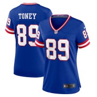 New York New York Giants #89 Kadarius Toney Royal Women's Nike Classic Player Game Jersey