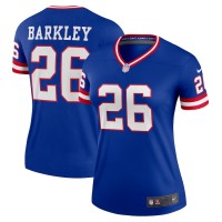 New York New York Giants #26 Saquon Barkley Royal Women's Nike Royal Classic Player Legend Jersey