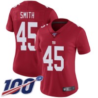 Nike New York Giants #45 Jaylon Smith Red Women's Alternate Women's Stitched NFL 100th Season Vapor Limited Jersey