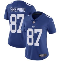 Nike New York Giants #87 Sterling Shepard Royal Blue Team Color Women's Stitched NFL Vapor Untouchable Limited Jersey