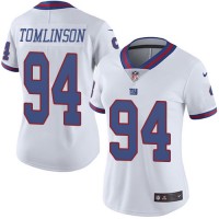Nike New York Giants #94 Dalvin Tomlinson White Women's Stitched NFL Limited Rush Jersey