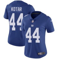 Nike New York Giants #44 Doug Kotar Royal Blue Team Color Women's Stitched NFL Vapor Untouchable Limited Jersey