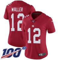Nike New York Giants #12 Darren Waller Red Women's Alternate Women's Stitched NFL 100th Season Vapor Limited Jersey