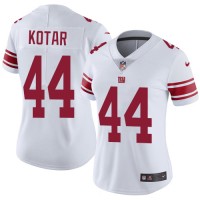 Nike New York Giants #44 Doug Kotar White Women's Stitched NFL Vapor Untouchable Limited Jersey