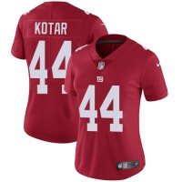 Nike New York Giants #44 Doug Kotar Red Alternate Women's Stitched NFL Vapor Untouchable Limited Jersey