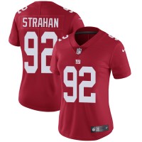 Nike New York Giants #92 Michael Strahan Red Alternate Women's Stitched NFL Vapor Untouchable Limited Jersey
