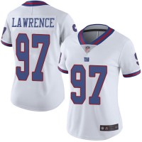 Nike New York Giants #97 Dexter Lawrence White Women's Stitched NFL Limited Rush Jersey
